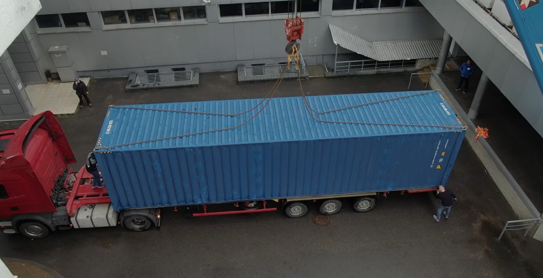 loading container for mining
